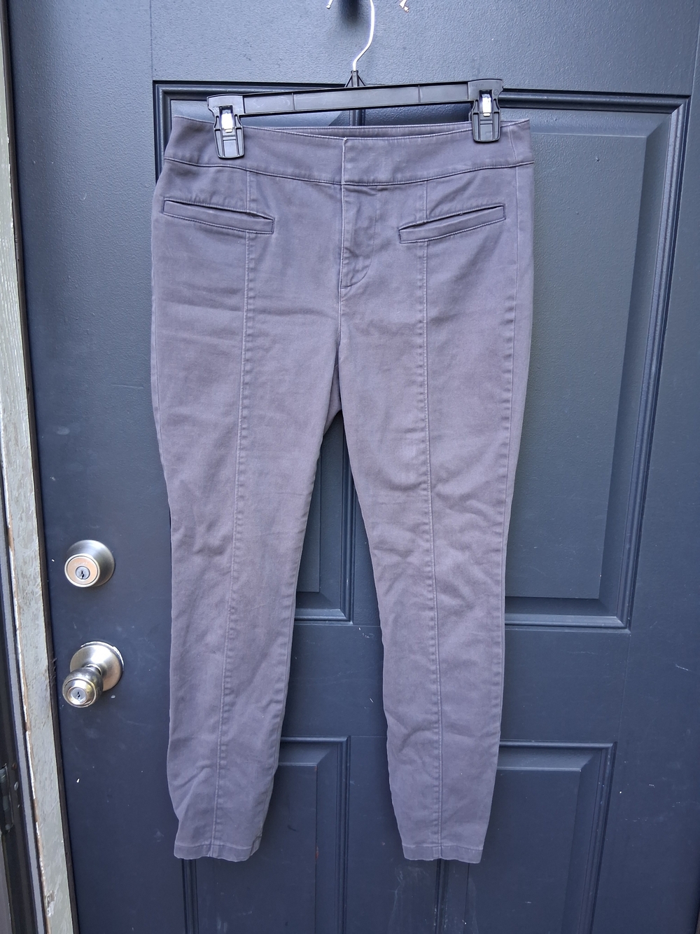 LOFT Gray Cropped Slim Ponte Jeans